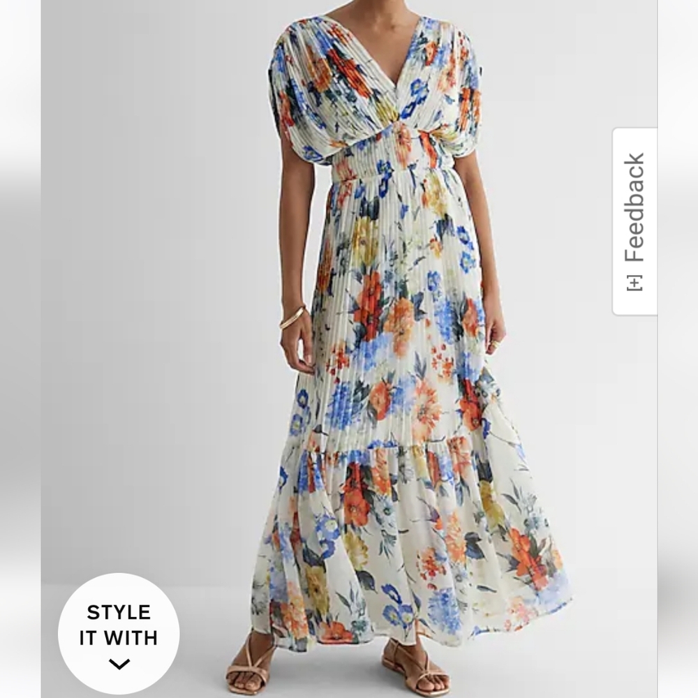 Express floral maxi dress